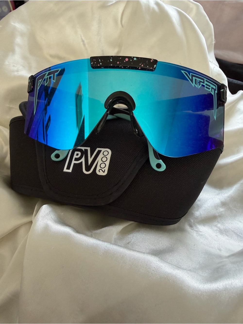 Pit Viper Blue Mirrored Shield Sunglasses